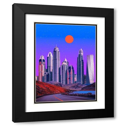 Nocturnal Paradise 2 Black Modern Wood Framed Art Print with Double Matting by Orozco, Danner