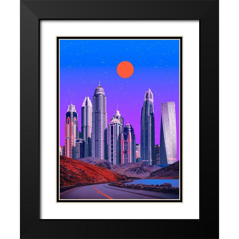 Nocturnal Paradise 2 Black Modern Wood Framed Art Print with Double Matting by Orozco, Danner