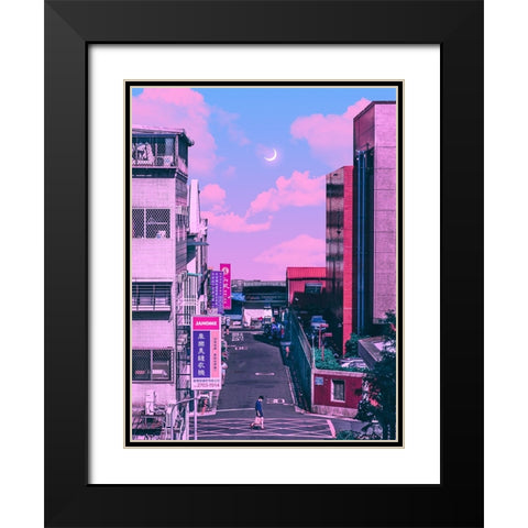 Anime Vs Reality 3 Black Modern Wood Framed Art Print with Double Matting by Orozco, Danner