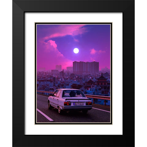 Going Back to the Past 2 Black Modern Wood Framed Art Print with Double Matting by Orozco, Danner