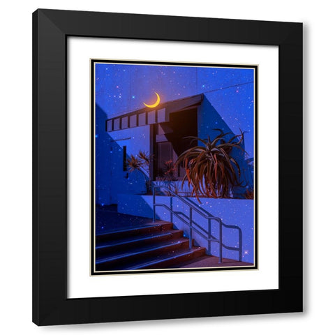 Moonlight 2 Black Modern Wood Framed Art Print with Double Matting by Orozco, Danner