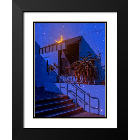 Moonlight 2 Black Modern Wood Framed Art Print with Double Matting by Orozco, Danner