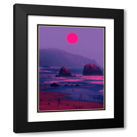 Sundown 2 Black Modern Wood Framed Art Print with Double Matting by Orozco, Danner