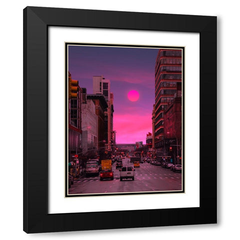 Sundown 4 Black Modern Wood Framed Art Print with Double Matting by Orozco, Danner