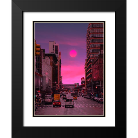 Sundown 4 Black Modern Wood Framed Art Print with Double Matting by Orozco, Danner