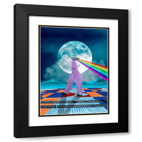 Surreal Navigator Black Modern Wood Framed Art Print with Double Matting by Orozco, Danner