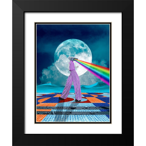 Surreal Navigator Black Modern Wood Framed Art Print with Double Matting by Orozco, Danner