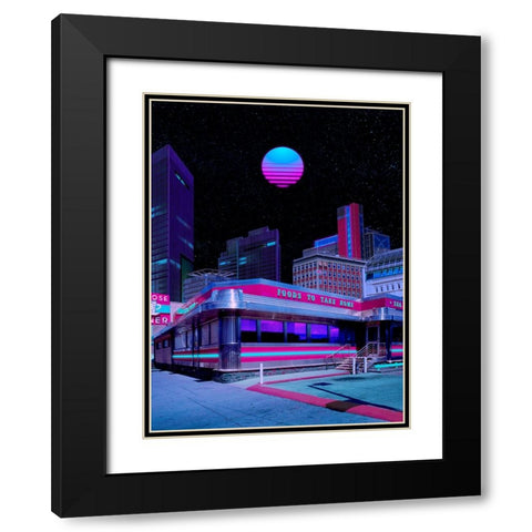 Nocturnal Paradise 4 Black Modern Wood Framed Art Print with Double Matting by Orozco, Danner