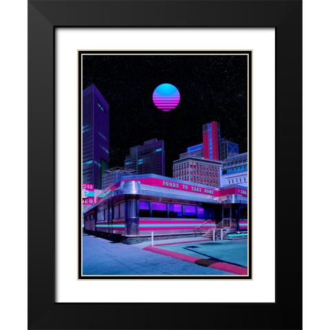 Nocturnal Paradise 4 Black Modern Wood Framed Art Print with Double Matting by Orozco, Danner