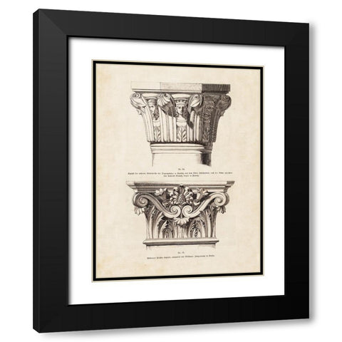 Architectural Ornament - I Black Modern Wood Framed Art Print with Double Matting by CAG