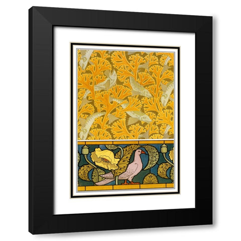 Decoration And Ornament - II Black Modern Wood Framed Art Print with Double Matting by CAG