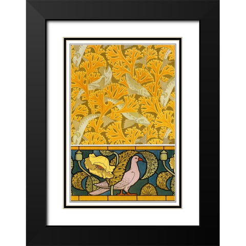 Decoration And Ornament - II Black Modern Wood Framed Art Print with Double Matting by CAG