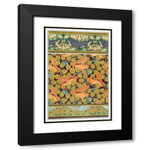 Decoration And Ornament - III Black Modern Wood Framed Art Print with Double Matting by CAG