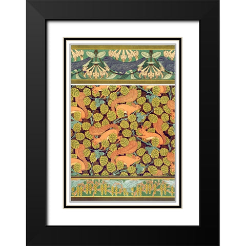 Decoration And Ornament - III Black Modern Wood Framed Art Print with Double Matting by CAG