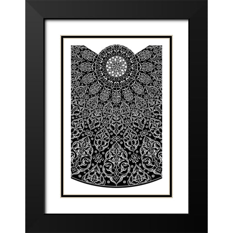 Decoration And Ornament - VII Black Modern Wood Framed Art Print with Double Matting by CAG
