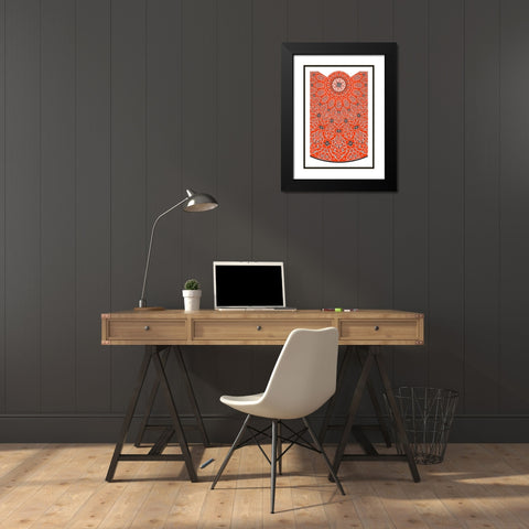 Decoration And Ornament - VIII Black Modern Wood Framed Art Print with Double Matting by CAG