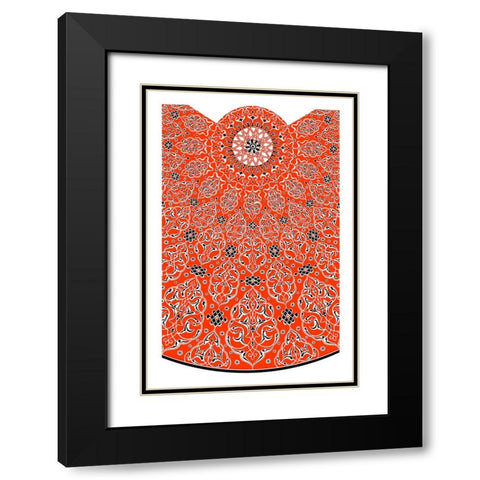 Decoration And Ornament - VIII Black Modern Wood Framed Art Print with Double Matting by CAG