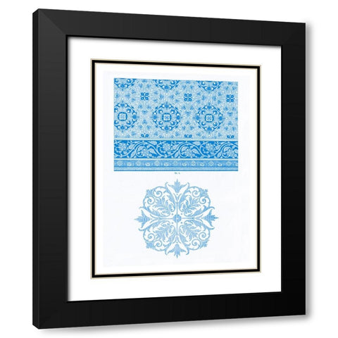 Vintage Pattern II Black Modern Wood Framed Art Print with Double Matting by Gewerbehalle