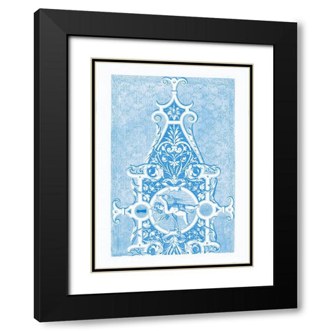 Vintage Pattern VIII Black Modern Wood Framed Art Print with Double Matting by Gewerbehalle