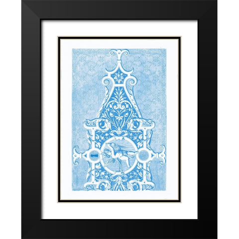 Vintage Pattern VIII Black Modern Wood Framed Art Print with Double Matting by Gewerbehalle
