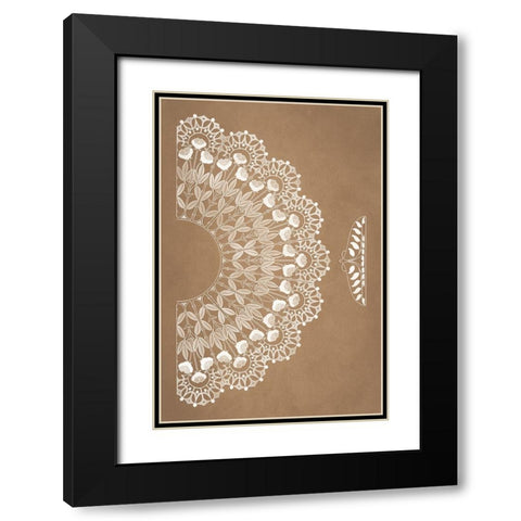 Designs for Lace and Embroidery (1899) - III Black Modern Wood Framed Art Print with Double Matting by Aubert, Felix