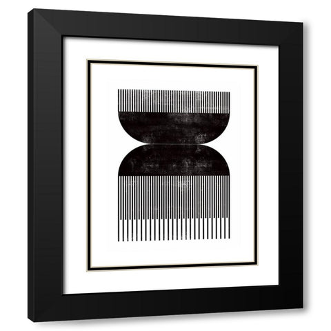 Comb - I Black Modern Wood Framed Art Print with Double Matting by CAG