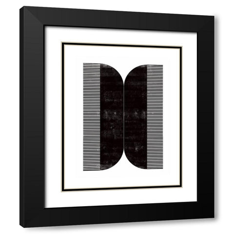 Comb - II Black Modern Wood Framed Art Print with Double Matting by CAG