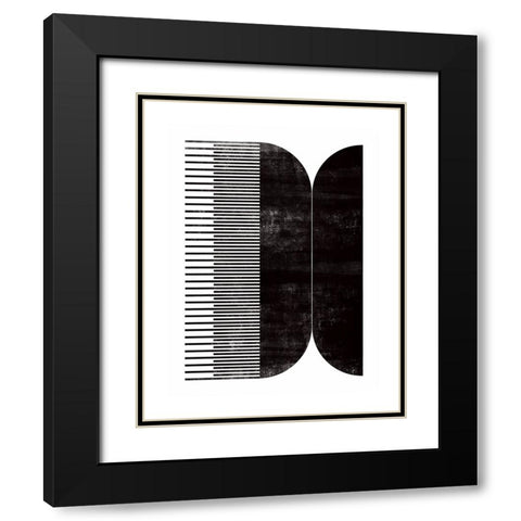 Comb - III Black Modern Wood Framed Art Print with Double Matting by CAG
