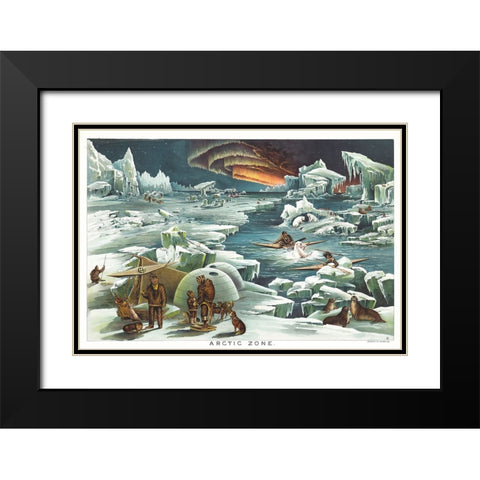 Arctic Zone - 1893 Black Modern Wood Framed Art Print with Double Matting by Yaggy, Levi Walter