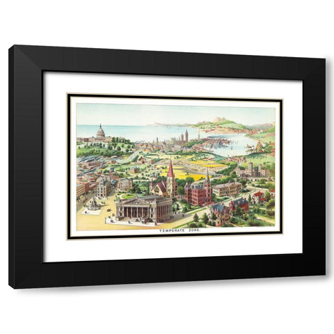 Temperate Zone - 1893 Black Modern Wood Framed Art Print with Double Matting by Yaggy, Levi Walter