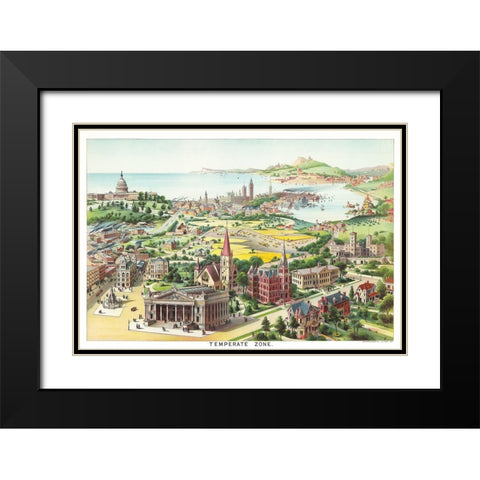 Temperate Zone - 1893 Black Modern Wood Framed Art Print with Double Matting by Yaggy, Levi Walter