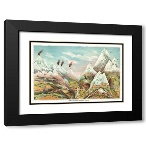 Nature in Ascending Regions - 1893 Black Modern Wood Framed Art Print with Double Matting by Yaggy, Levi Walter
