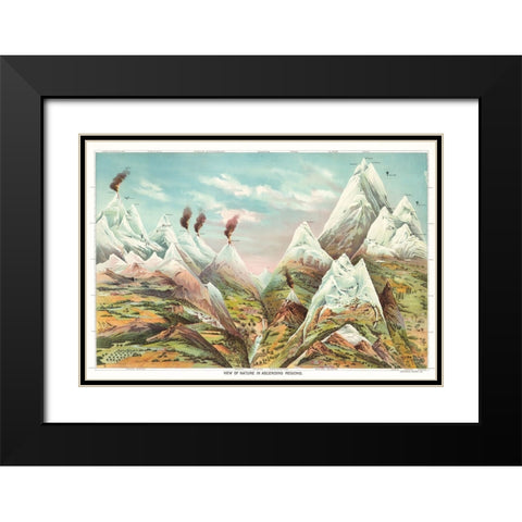 Nature in Ascending Regions - 1893 Black Modern Wood Framed Art Print with Double Matting by Yaggy, Levi Walter