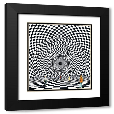 Vision Black Modern Wood Framed Art Print with Double Matting by Wonder, Howie