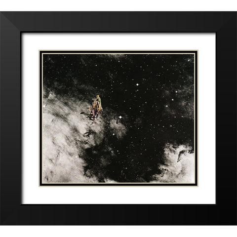 Distant Stars Black Modern Wood Framed Art Print with Double Matting by Wonder, Howie