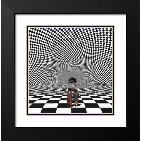 Lucid Black Modern Wood Framed Art Print with Double Matting by Wonder, Howie