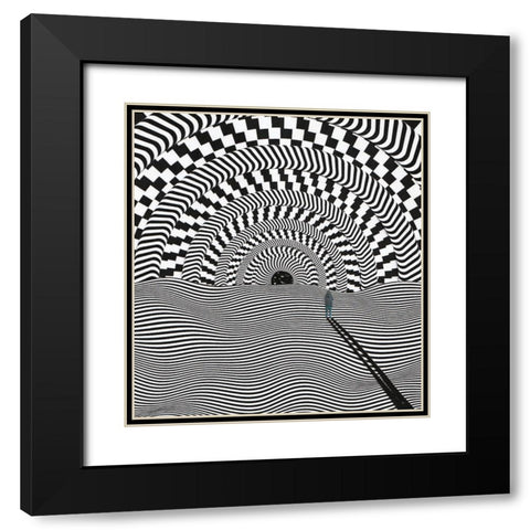 Implicate And Explicate Order Black Modern Wood Framed Art Print with Double Matting by Wonder, Howie