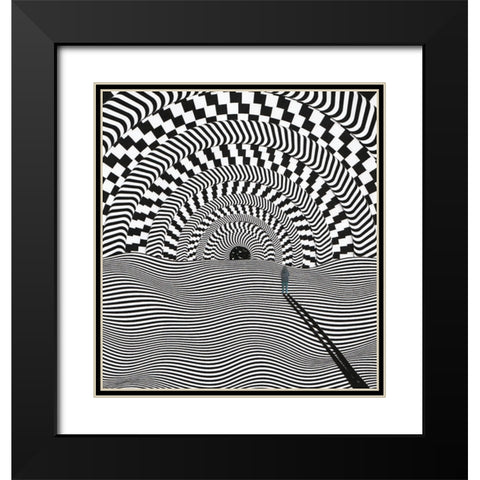 Implicate And Explicate Order Black Modern Wood Framed Art Print with Double Matting by Wonder, Howie