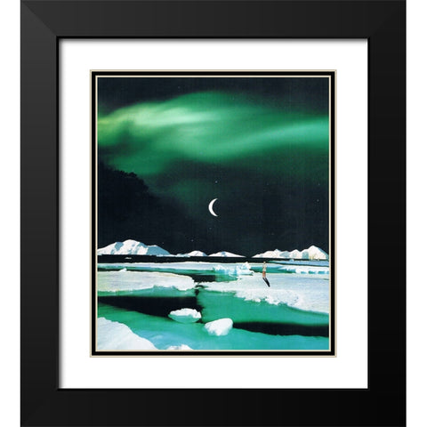 Orbit Black Modern Wood Framed Art Print with Double Matting by Wonder, Howie