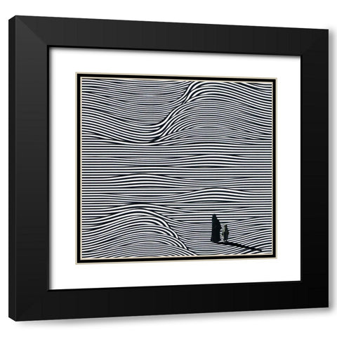 Remote Black Modern Wood Framed Art Print with Double Matting by Wonder, Howie