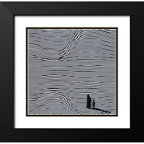 Remote Black Modern Wood Framed Art Print with Double Matting by Wonder, Howie