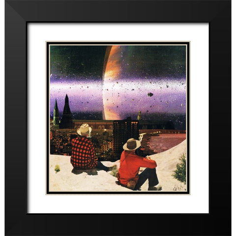 Interstellar Black Modern Wood Framed Art Print with Double Matting by Wonder, Howie