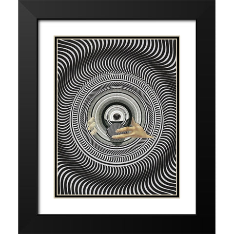 Sacred Black Modern Wood Framed Art Print with Double Matting by Wonder, Howie