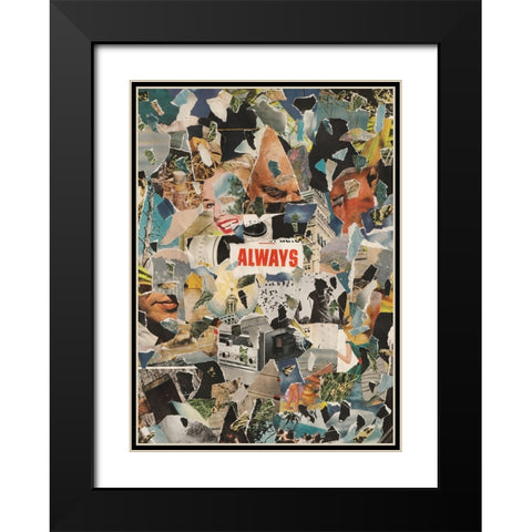 Always Black Modern Wood Framed Art Print with Double Matting by Wonder, Howie