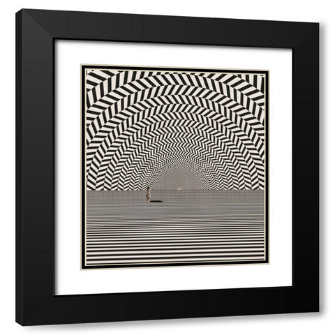 Beyond Black Modern Wood Framed Art Print with Double Matting by Wonder, Howie