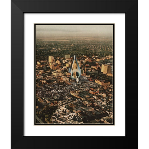 Contact Black Modern Wood Framed Art Print with Double Matting by Wonder, Howie