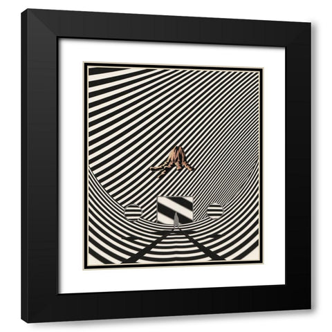 Eternal Black Modern Wood Framed Art Print with Double Matting by Wonder, Howie