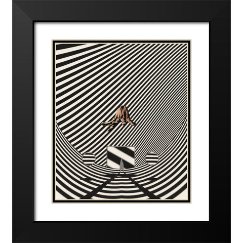 Eternal Black Modern Wood Framed Art Print with Double Matting by Wonder, Howie