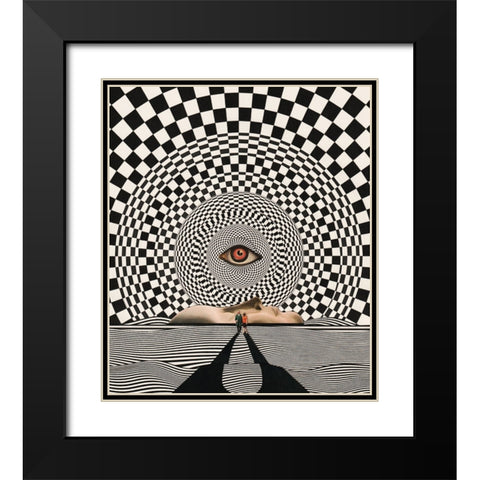 Eye In The Sky Black Modern Wood Framed Art Print with Double Matting by Wonder, Howie
