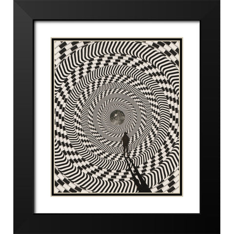 Infinite Black Modern Wood Framed Art Print with Double Matting by Wonder, Howie
